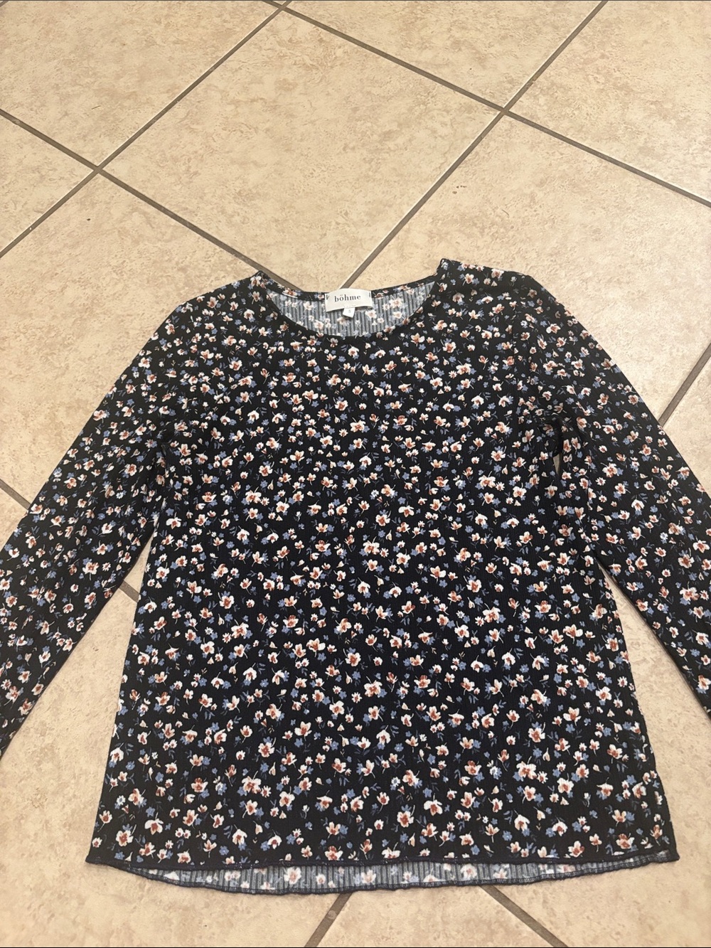 Bohme floral print top size small